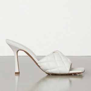 White Bottega Veneta PADDED SANDALS